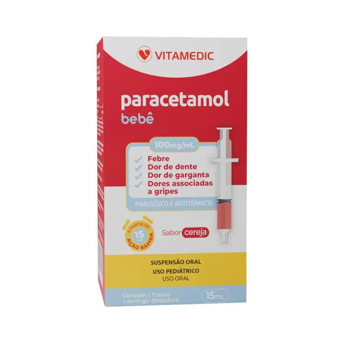 Paracetamol Bebe /ml Suspensao Oral Vitamedic 0.1g