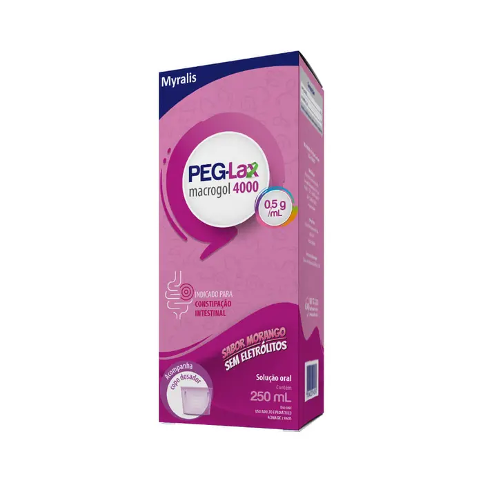 Peg Lax 4000 Solucao Oral /ml Morango Myralis 250ml