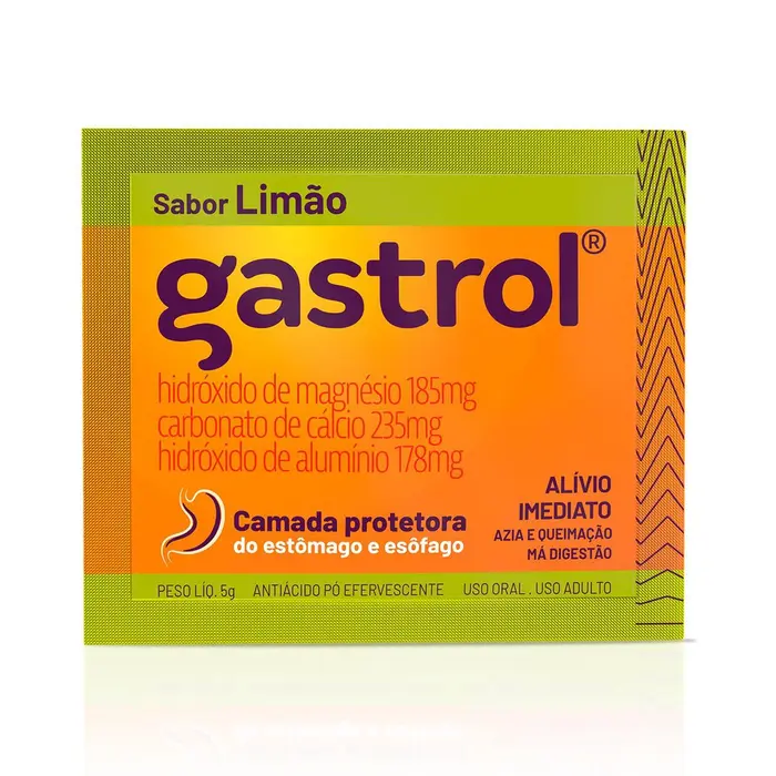 Antiácido em Pó Efervescente Limão Gastrol 5g