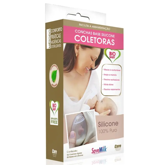 Conchas para Amamentação Base Flexível de Silicone Savemilk Tutticare