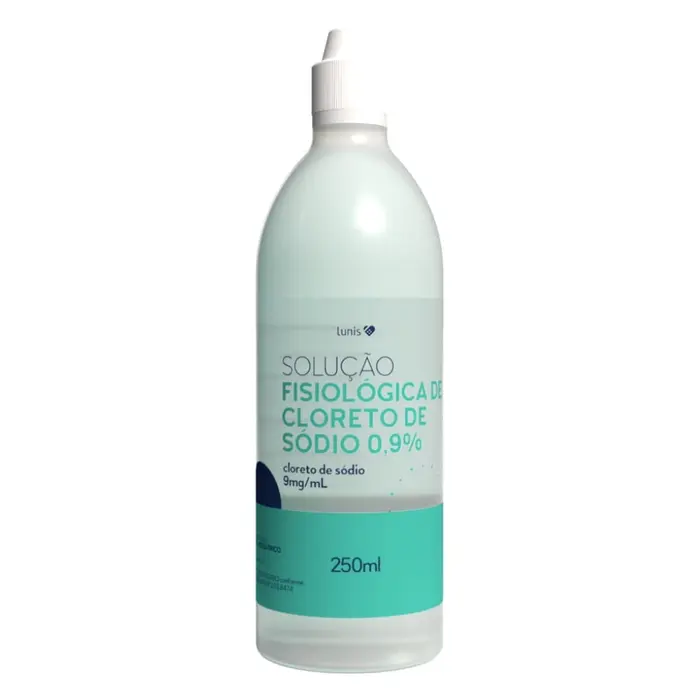 Solucao Fisiologica Cloreto de Sodio a 0,9% Lunis 250ml