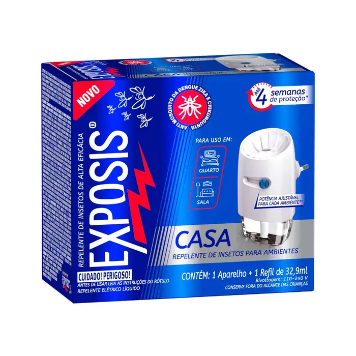 Repelente Eletrico Aparelho + Exposis Refil 32.9ml