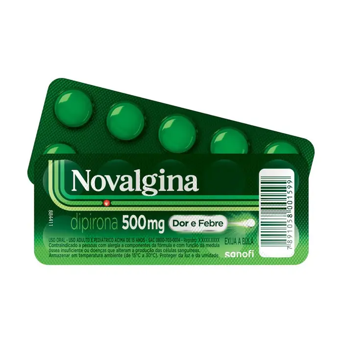 Dipirona 10 Comprimidos Novalgina 0.5g