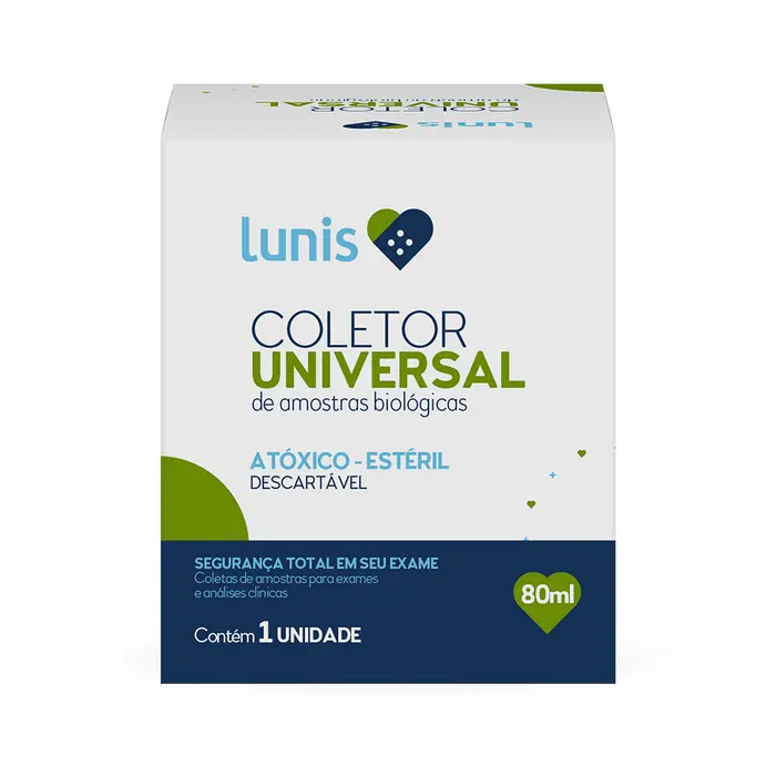 Coletor Universal Esteril Lunis Pote 80ml