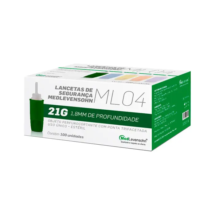 Lancetas de Seguranca Ml04 com Medlevensohn 100x100un