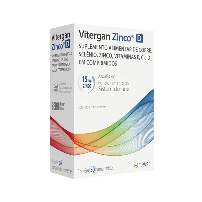 Vitergan Zinco D Comprimidos Marjan Farma