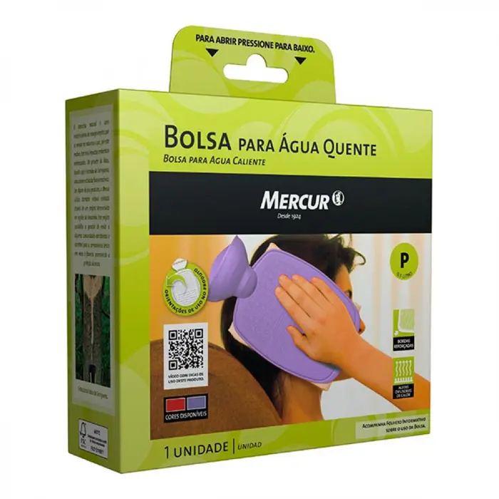 Bolsa para Água Quente Lilás Pequena Mercur 500ml