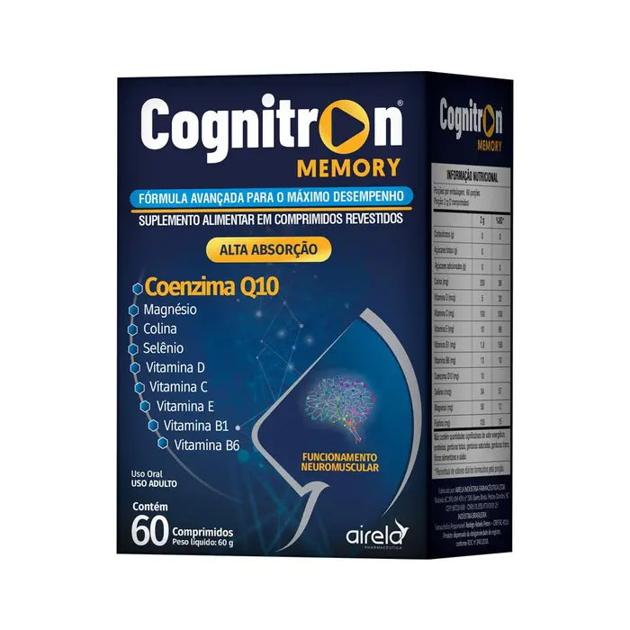 Suplemento Alimentar Cognitron Memory Comprimidos Revestidos Airela