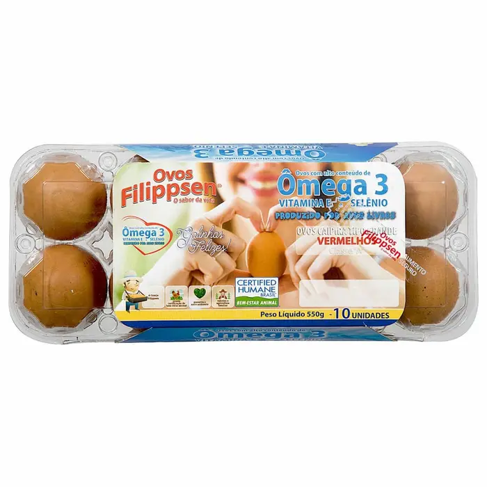 Ovos Caipira Ômega 3 Filippsen com 10x10un