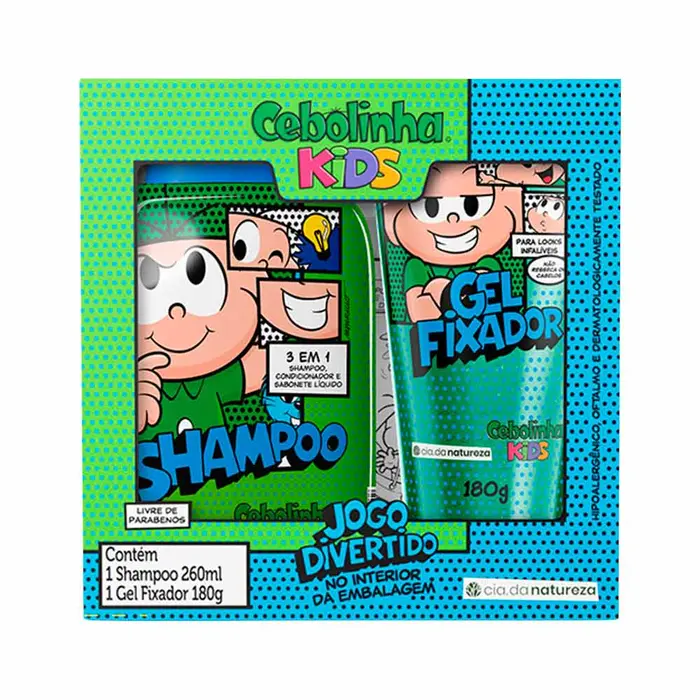 Shampoo+gel Fixador Cebolinha Kids + Turma da Monica 260ml