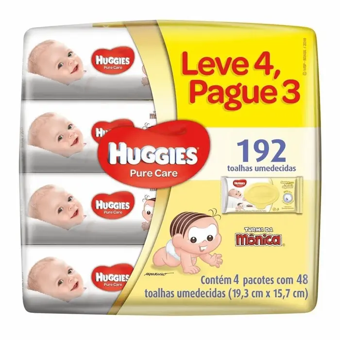 Lenço Umedecido Huggies Pure Care 3