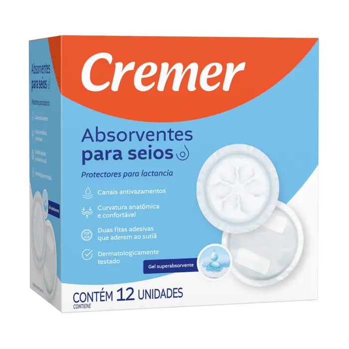 Absorvente para Seios com Cremer 12x12un