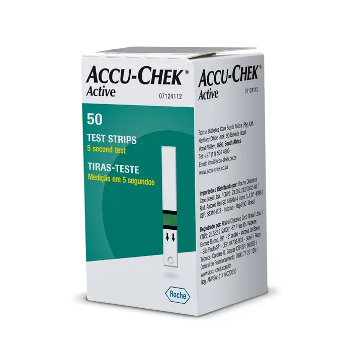 Tira de Teste de Glicose Active Accu-Chek 50un