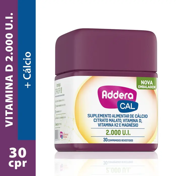 Vitamina D Cal 2.000ui 30 Comprimidos Addera