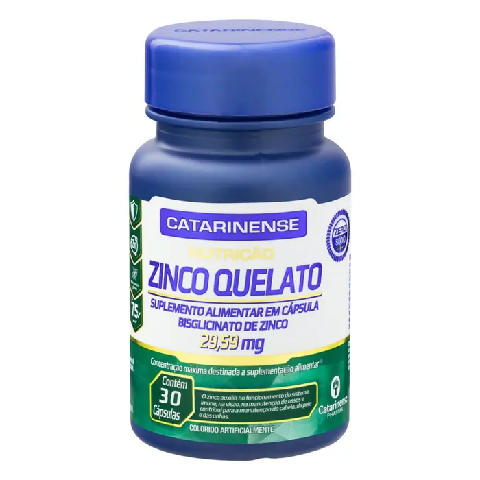 Zinco Quelato Catarinense Capsulas Catarinense Pharma 30x0.0295g