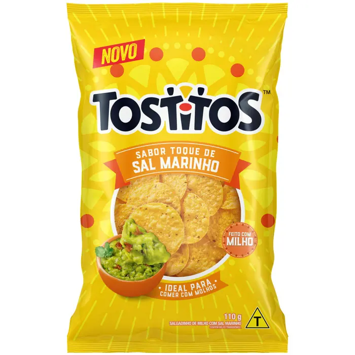 Salgadinho de Milho Toque de Sal Marinho Tostitos Pacote 110g