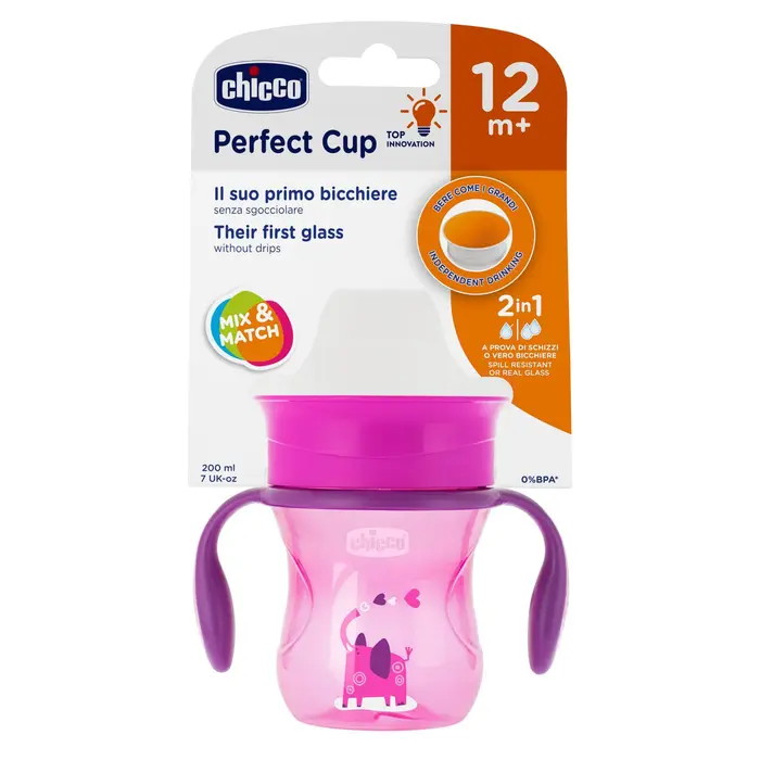 Copo Perfect 360 12m+ Rosa Chicco 200ml