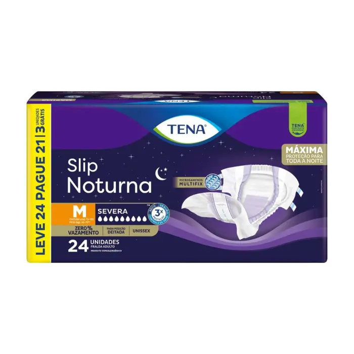 Fralda Dermacare Slip Noturna M 21 Especial Tena