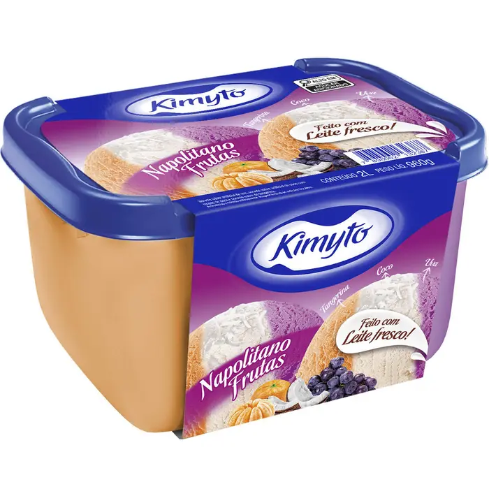 Sorvete Tradicional Napolitano Frutas Kimyto Pote 2l